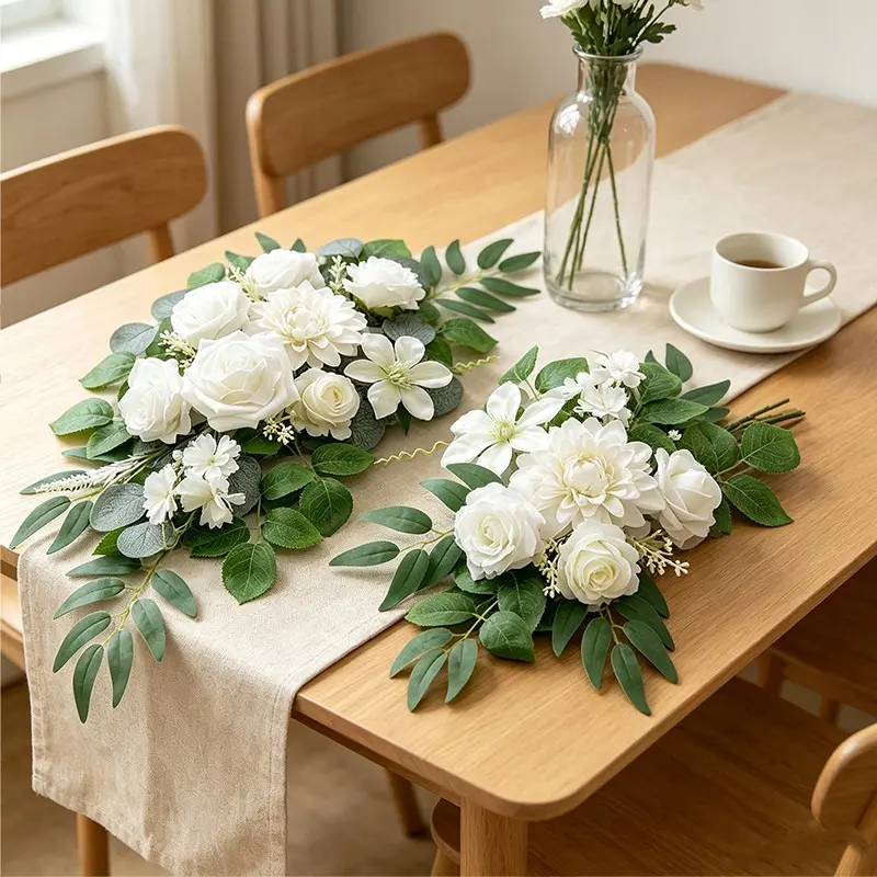 Minimalist Artificial Flower Set, Decorative, Thick Silk Petals, Waterproof, Sun-Resistant, Long-Lasting, Ideal for Weddings, Home Decor, Storefronts