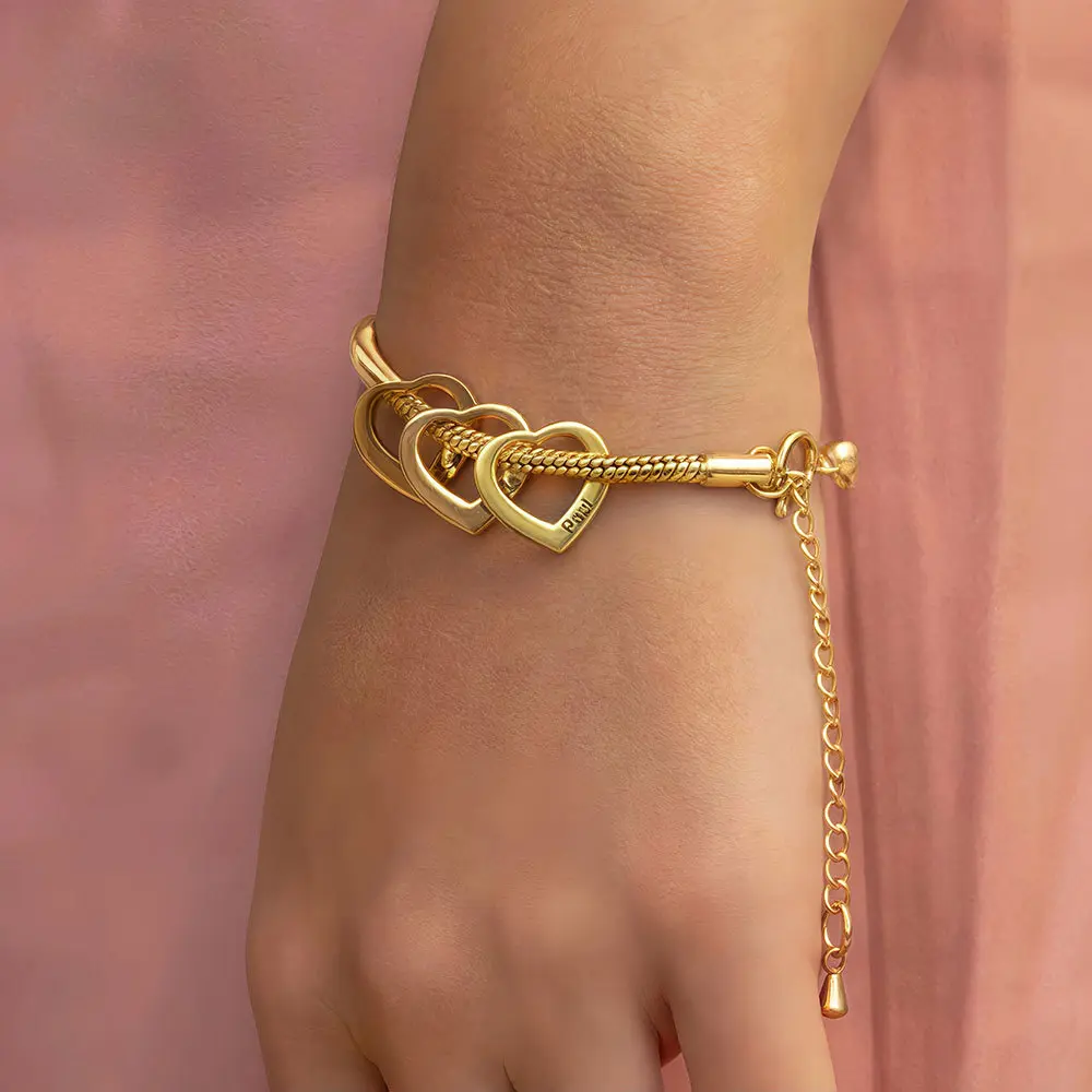 AS976 Personalized Mom Bracelet with Kids Names, Custom Heart Charm Bracelet, Engraved Name Jewelry, Gift for Mom Grandma AS976 Personalized Mom Bracelet with Kids Names, Custom Heart Charm Bracelet, Engraved Name Jewelry, Gift for Mom Grandma