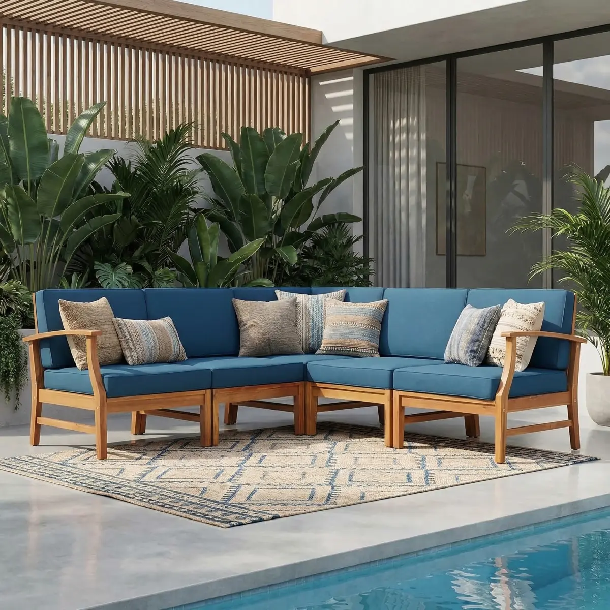 AobtkelChristopher Knight Home® PERLA 5-PCS SOFA SET, BLUE