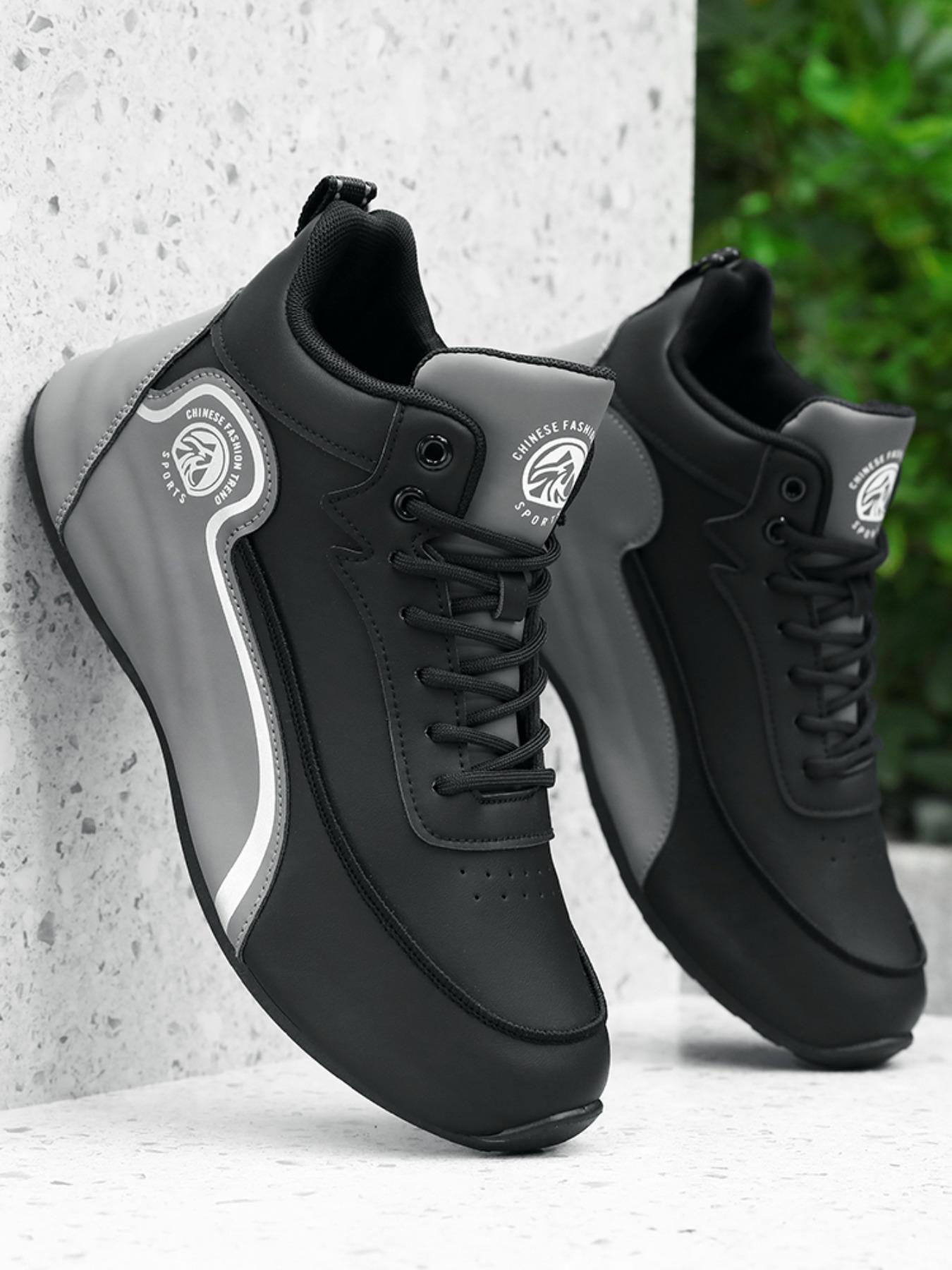 Men's Fashionable Lace Up Mid Top Sneakers, Casual Comfortable Breathable Sports Running Shoes, Male All-match Round Toe Shoes for Daily Wear, Closed