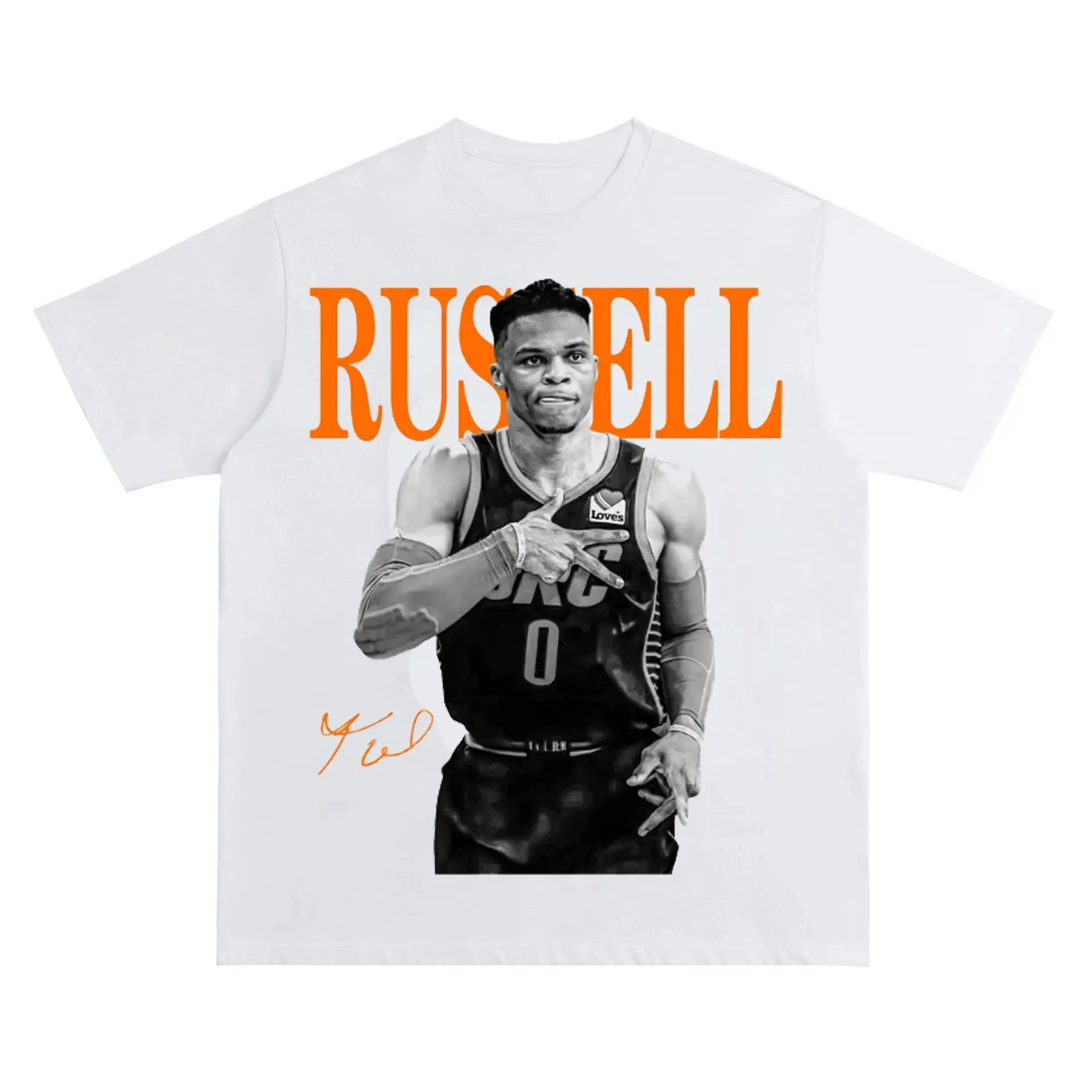 Unisex Menswear Round Neck Shortsleeve Top - Casual Retro Black-White Thunder Jersey Imagery, Eye-Catching Orange Letter Prints, Comfortable Fit for Daily Streetwear, Hiking, Tops, Casual Wear