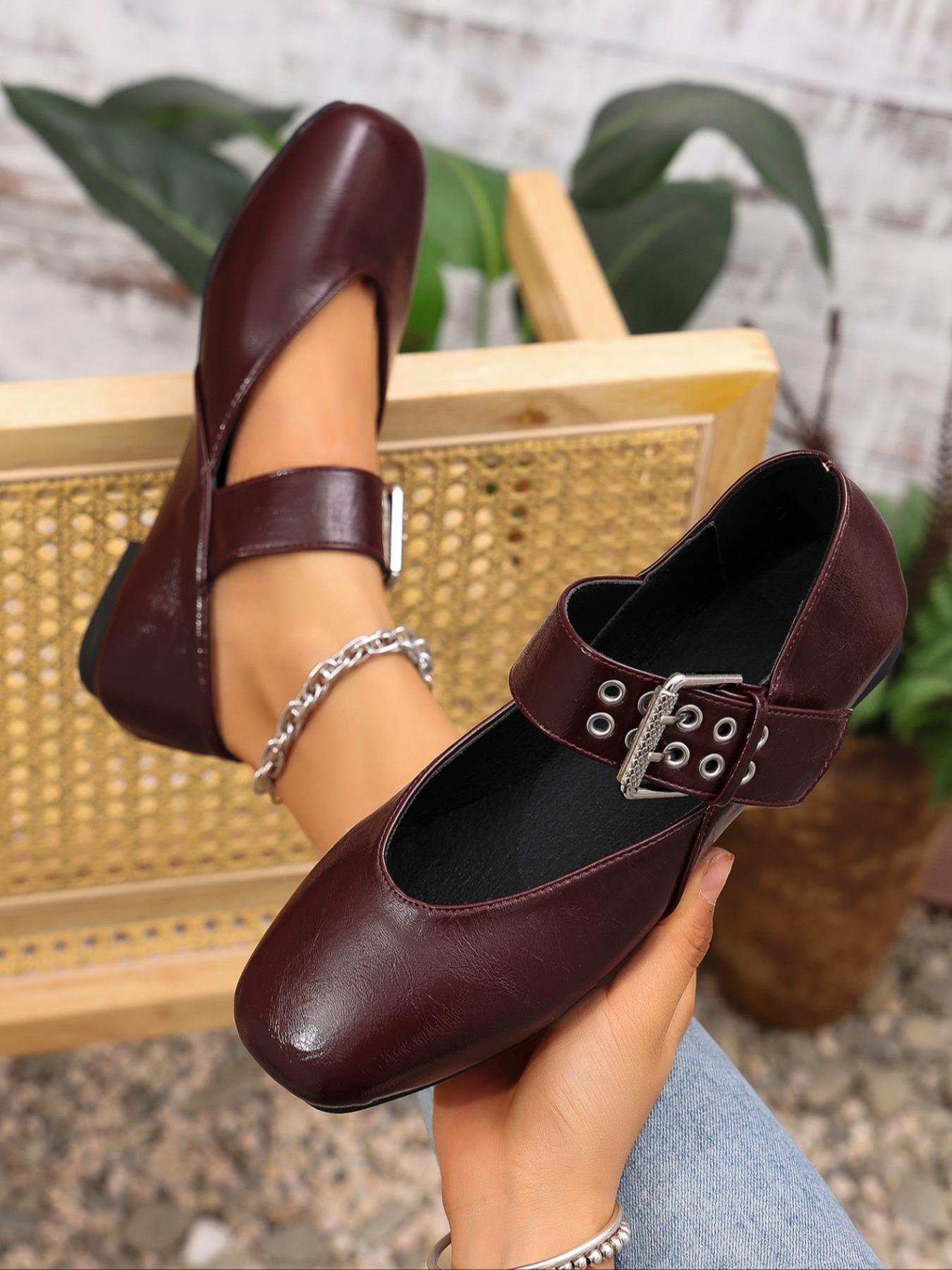 Women's Fashionable Solid Color Classic Mary Jane Shoes, Casual Comfortable  Shoes for Daily Wear, Lightweight Breathable Shoes for Women & Girls