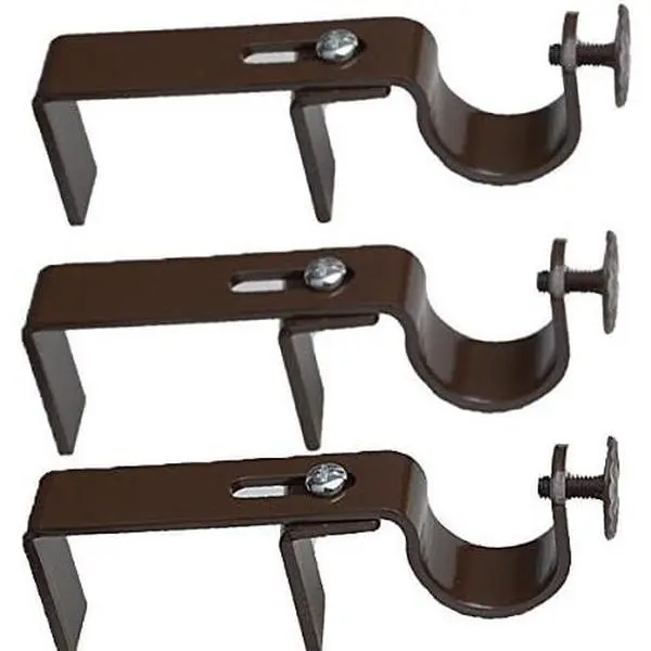 NONO Bracket – No Rod Bracket for Vertical Blinds, Outside Mounted Blinds Clip On Set of 3, No Drilling Required, Renter Friendly, Fits Rectangular Headrails