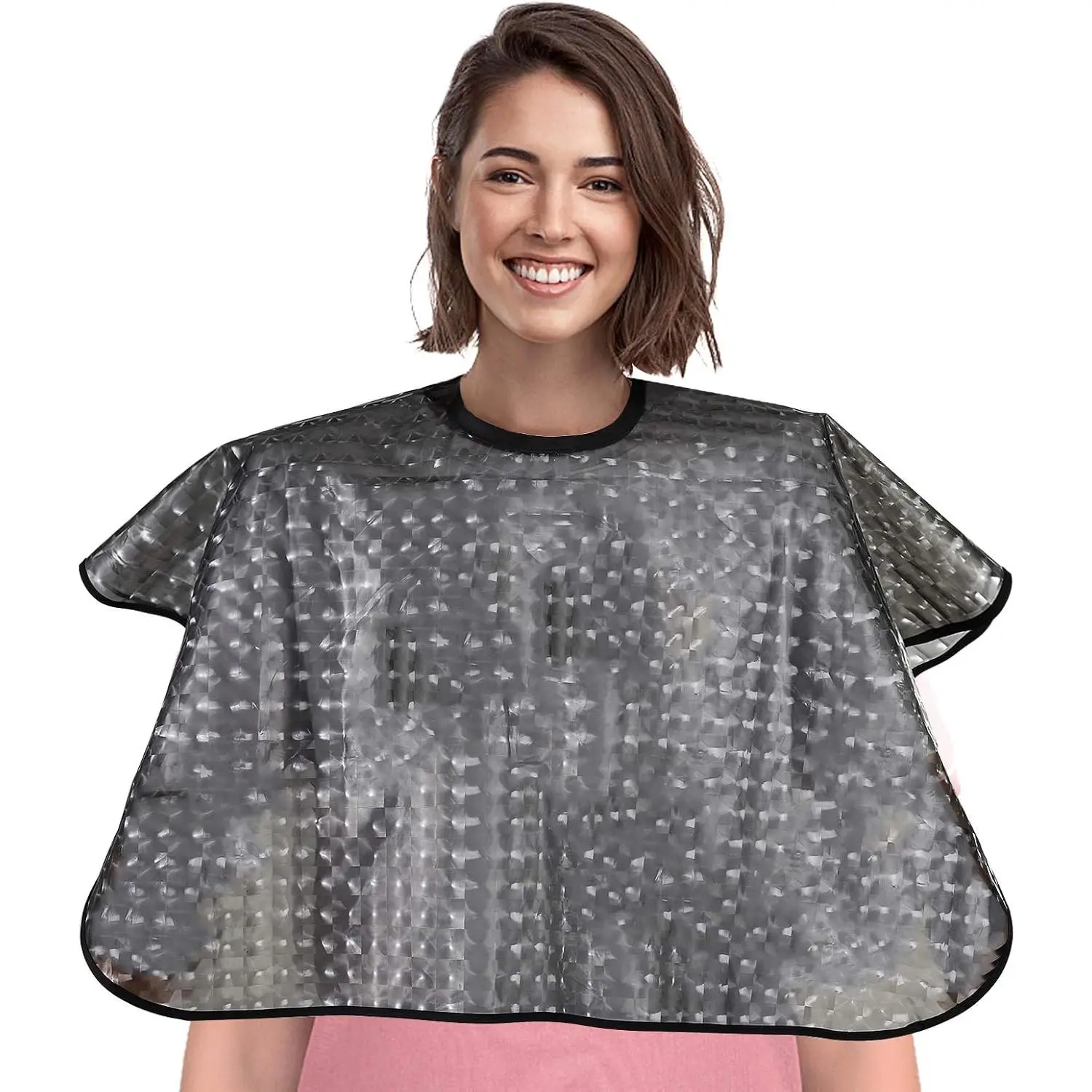 Waterproof unisex-adult Hair Dye Cape,Short Comb-Out Capes for Hair Stylist,Makeup Apron for Hair Color,