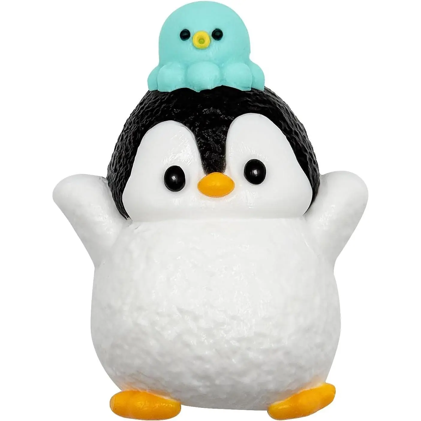 Squishy Penguin Squishies - Soft Silicone Fidget Toy, Stress Relieving Fur Ball, Anxiety Relief Squishy Toy for Adults & Kids, Perfect Desk Accessory, Gift in OPP Packaging (Penguin)