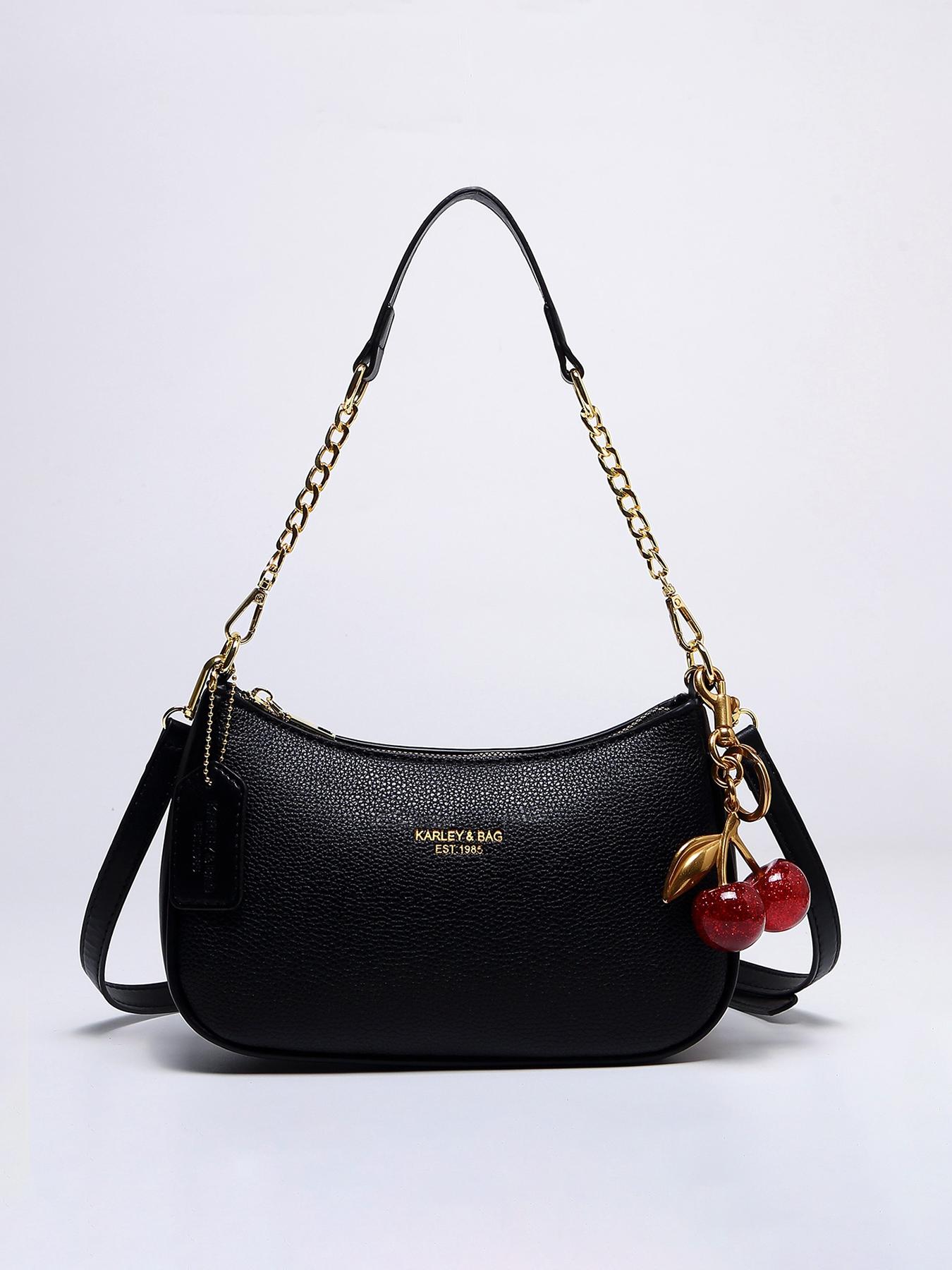 Women's Solid Color PU Leather Shoulder Bag, Adjustable Strap Office Crossbody Bag, Fashionable Durable Design for Daily Use, Pu Tote Satchel