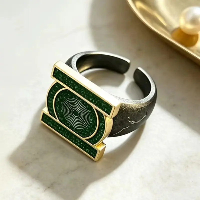 2026 Green Lantern Corps Ring John Stewart Adjustable Open Band Ring Cosplay Props Collection Toy Gift For Fans