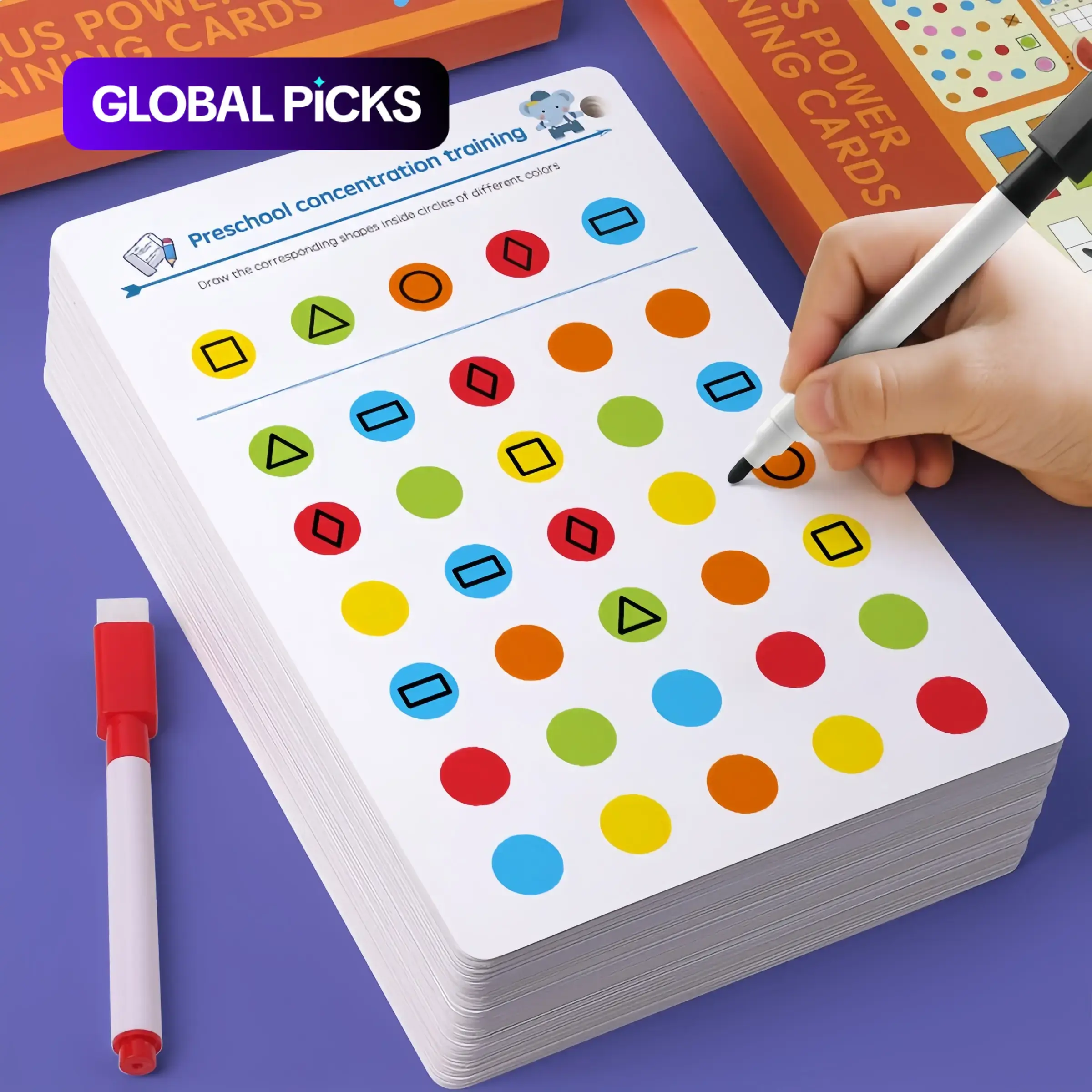 Children's Focus-Building Reusable Writing Practice Book, Basic Handwriting Workbook for Kids, Easy Erasable Tracing Preschool Books, Educational Learning Tool, Homeschool Supplies #GLOBAL PICKS