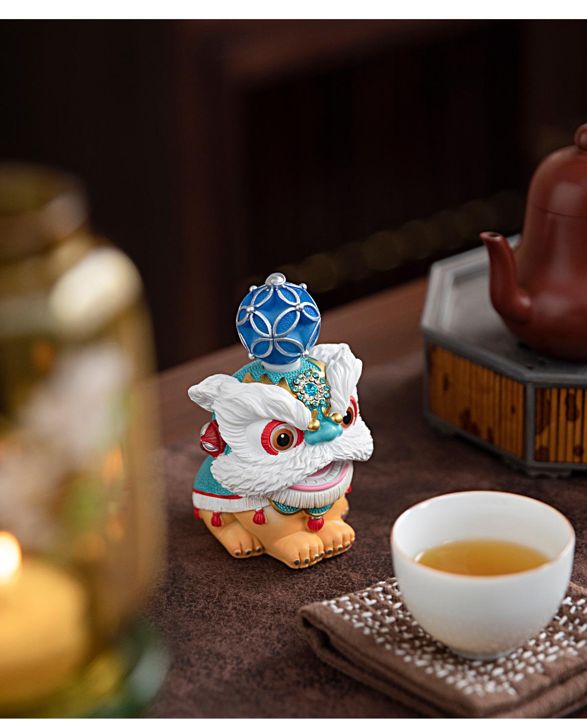 Creative Oriental Lion Ornament Unique Desktop Decoration Decorative Item Craft Birthday Gift Party Favor Personal Collection Ornament