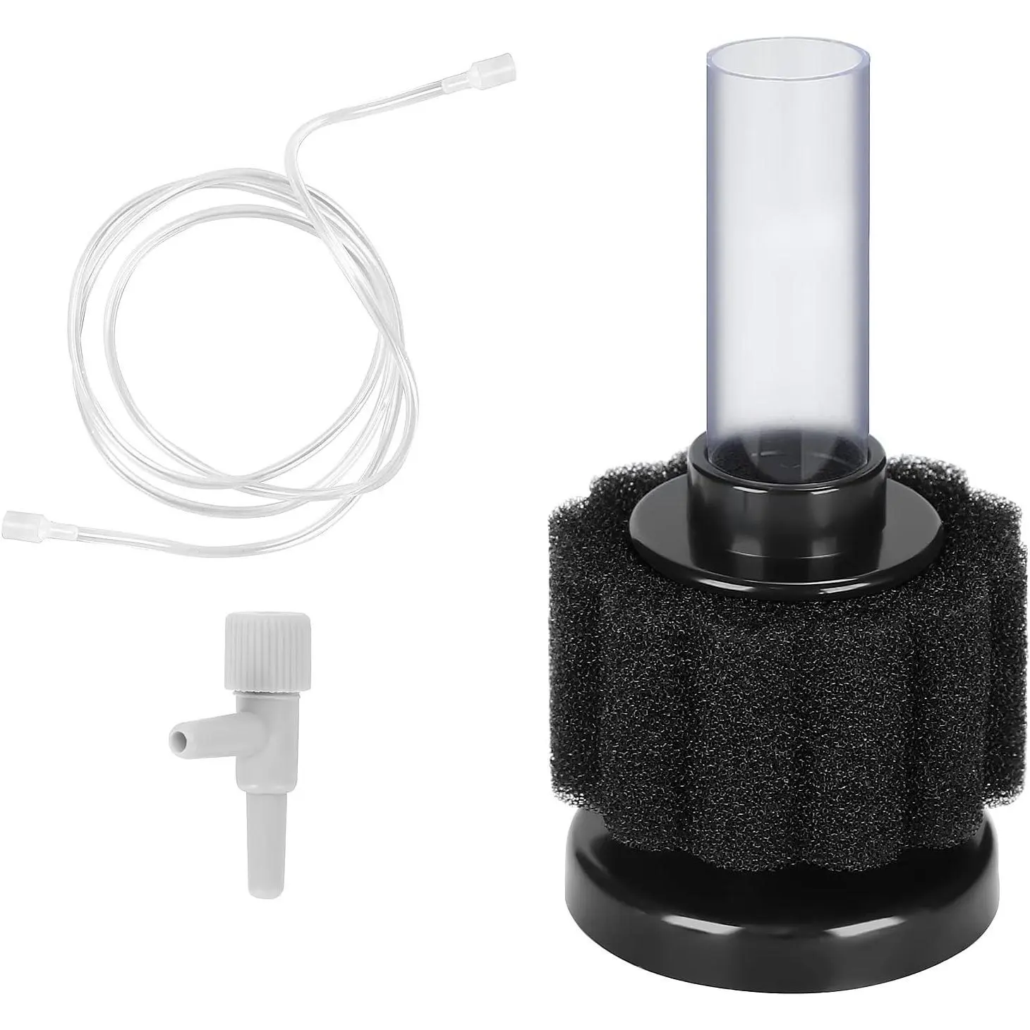 Mini Aquarium Sponge Filter, Quiet Fish Tank Bio Foam Filter with Airline Tubing, for Aquariums up to 2 GallonsGift
