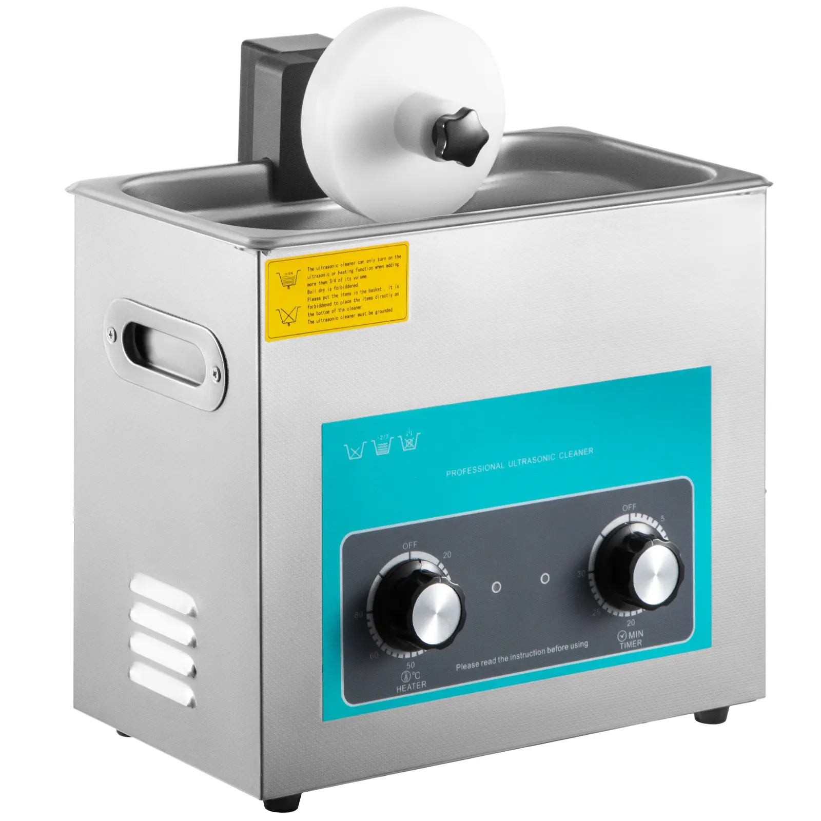 Ultrasonic Vinyl Record Cleaner 6L 40kHz Vinyl Ultrasonic Cleaning Machine Knob Control Record Ultrasonic Cleaner 4 Records Vinyl Sonic Cleaner Stainless Steel Tank with Mechanical Heater & Time
