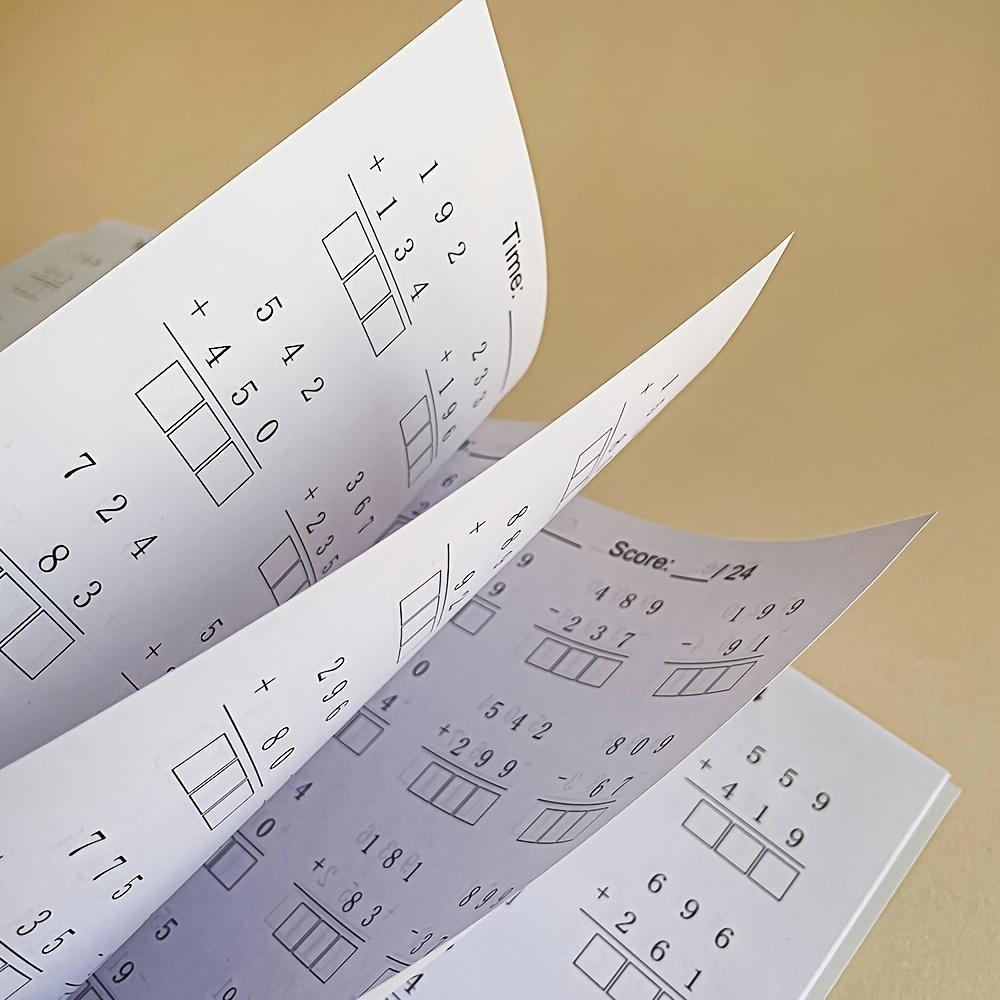 32 Page Math Workbook for Kids Up to 1000, Fun Addition and Subtraction Activities, Perfect for Early Math Skills Learning