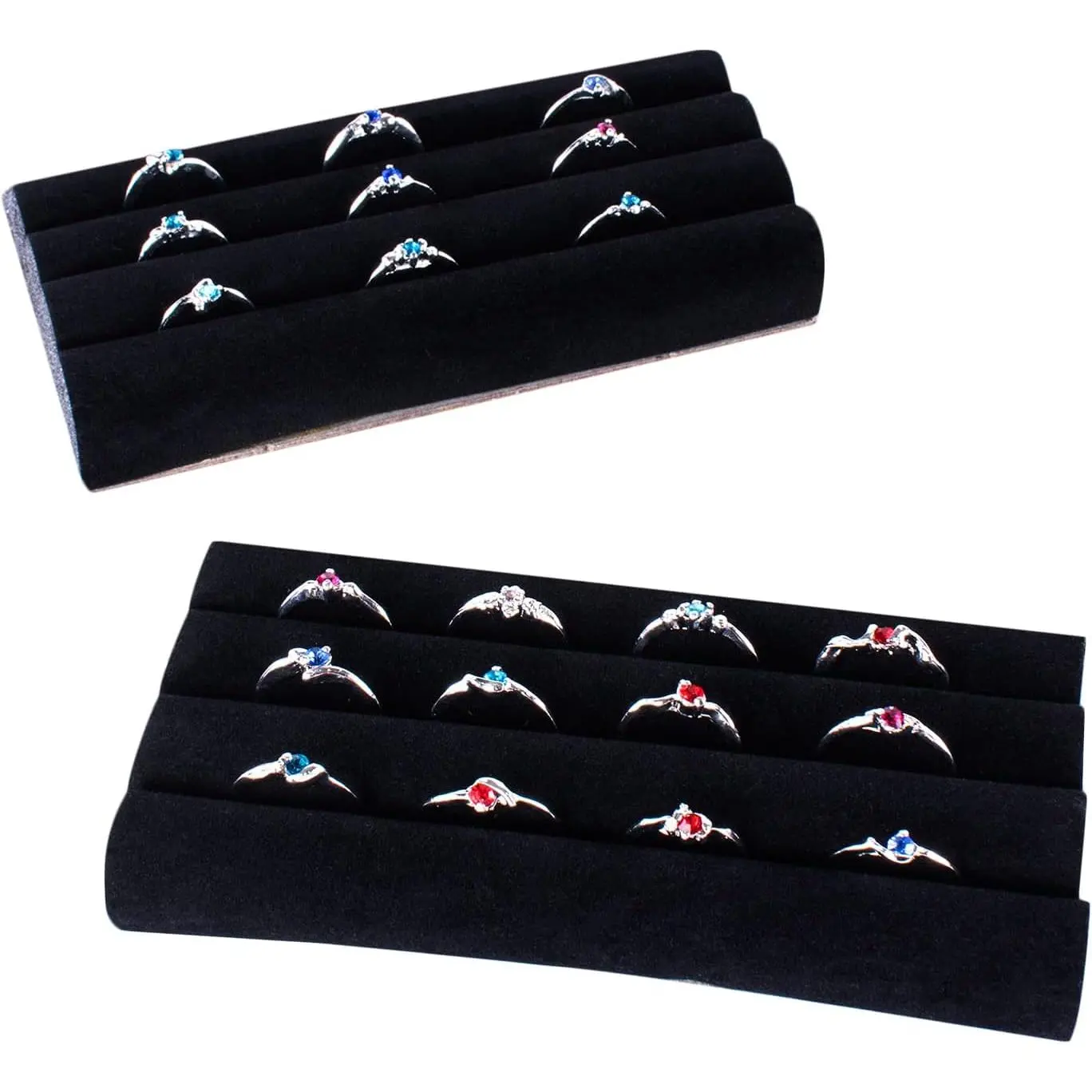 Black  Ring Trays Accessory  Pads for  , Storage Displays,  Organiation & Decoration (2 Pack)