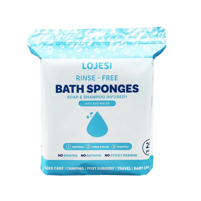 One-Use No-Rinse Shower Wipes Pack, Compact, Quick-Cleaning Hygiene Ideal Choice, Suitable for Travel & Camping, Total Coverage Wet Wipes