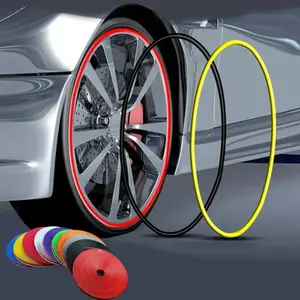 Universal Car Rim Protectors - 8M Wheel Edge Guards for Ultimate Tire Protection & Style | Scratch-Resistant, Easy Install