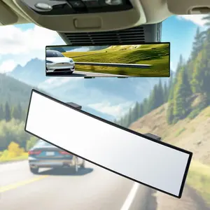 Rear View Mirror, Interior Clip-on Wide Angle Panoramic Rear Mirrors, Universal 11.22 Inch Panoramic Convex Rearview Mirror, Cars Accessory, for Cars,SUVs,Trucks, Various Kinds Vehicles