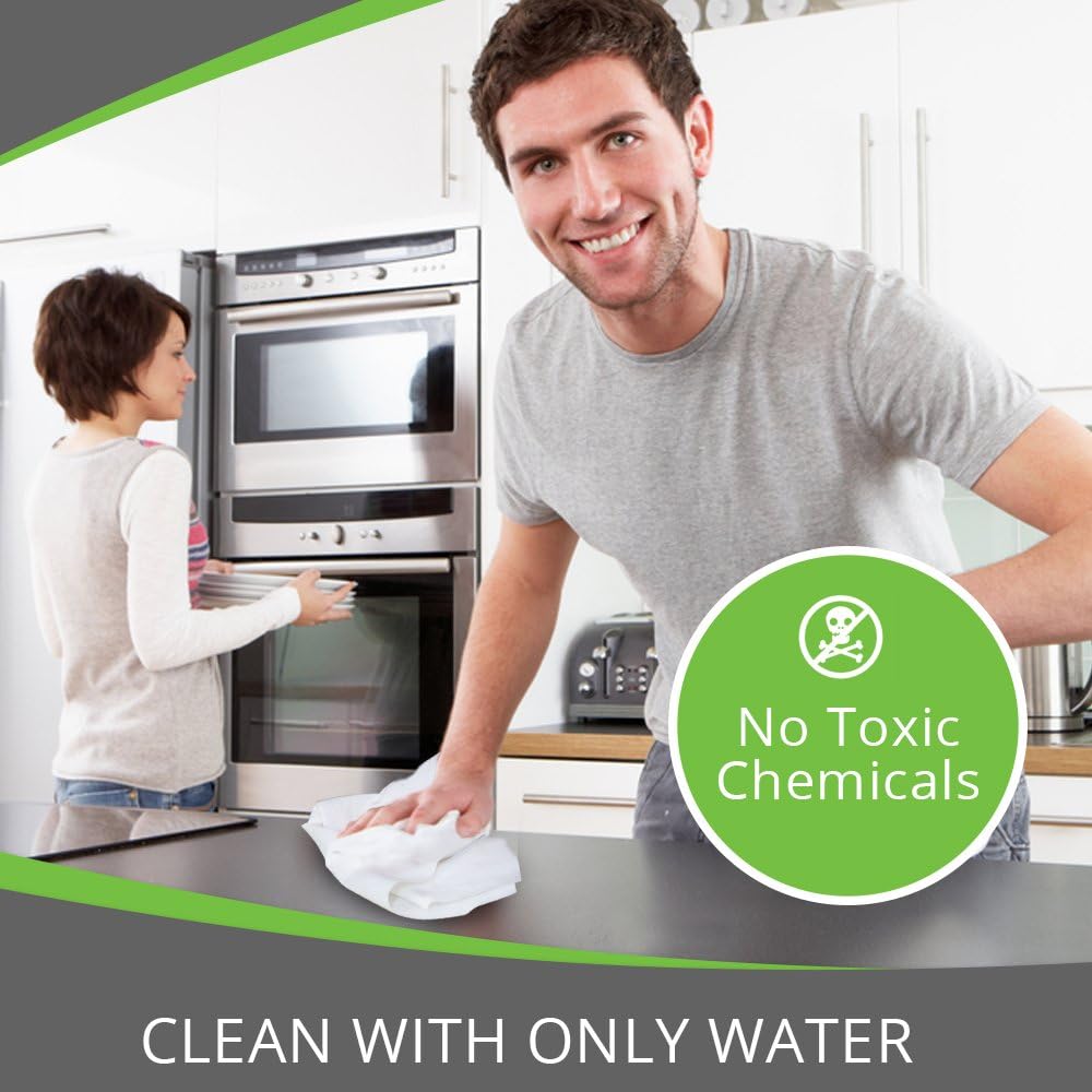 Microfiber Magic Streak Free Cleaning Cloth 6 Pack Clean Any Surface With Just Water  Environmentally Safe  for Window, Mirror, Kitchen, Counters, Appliances, , Cycle, TV Screen