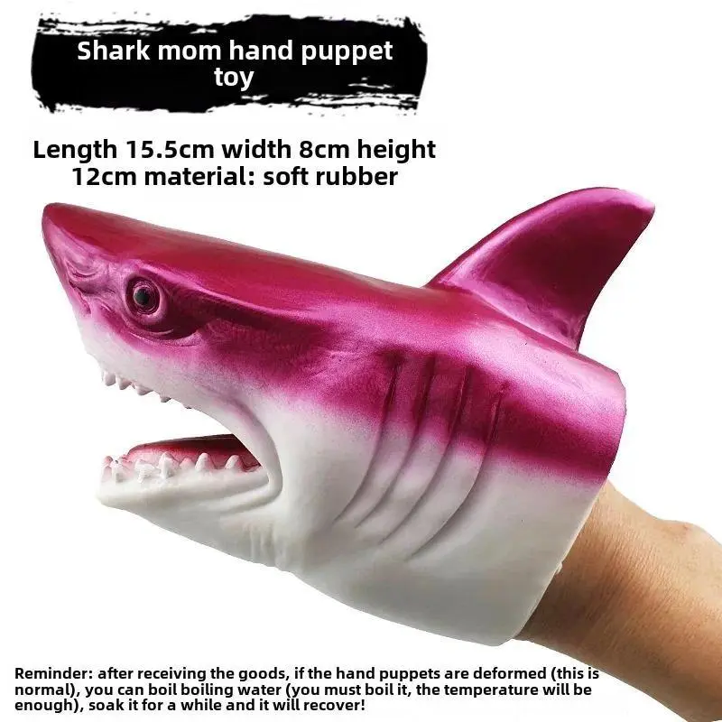 Animal Hand Puppets Childhood Kids Cool Rubber Toy Shark Dinosaur Shape Story Pretend Playing Gloves Gift For Children