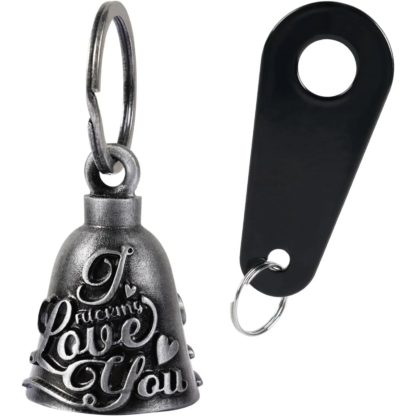 Motorcycle Bell for Biker Good Luck Riding Bells with Hanger Motorcycle Accessory or Keychain for Luck Rider Gift