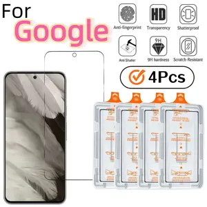 4-Pack HD Tempered Glass Screen Protector, Ultra-Sensitive Touch, 9h Hardness, Easy Installation, Compatible with Google Pixel Series