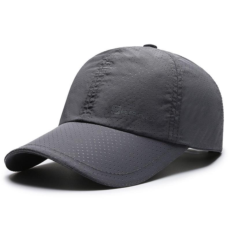 Summer quick-dry baseball cap for men, mesh breathable sun hat, sandwich brim cap, duckbill cap, reflective hat
