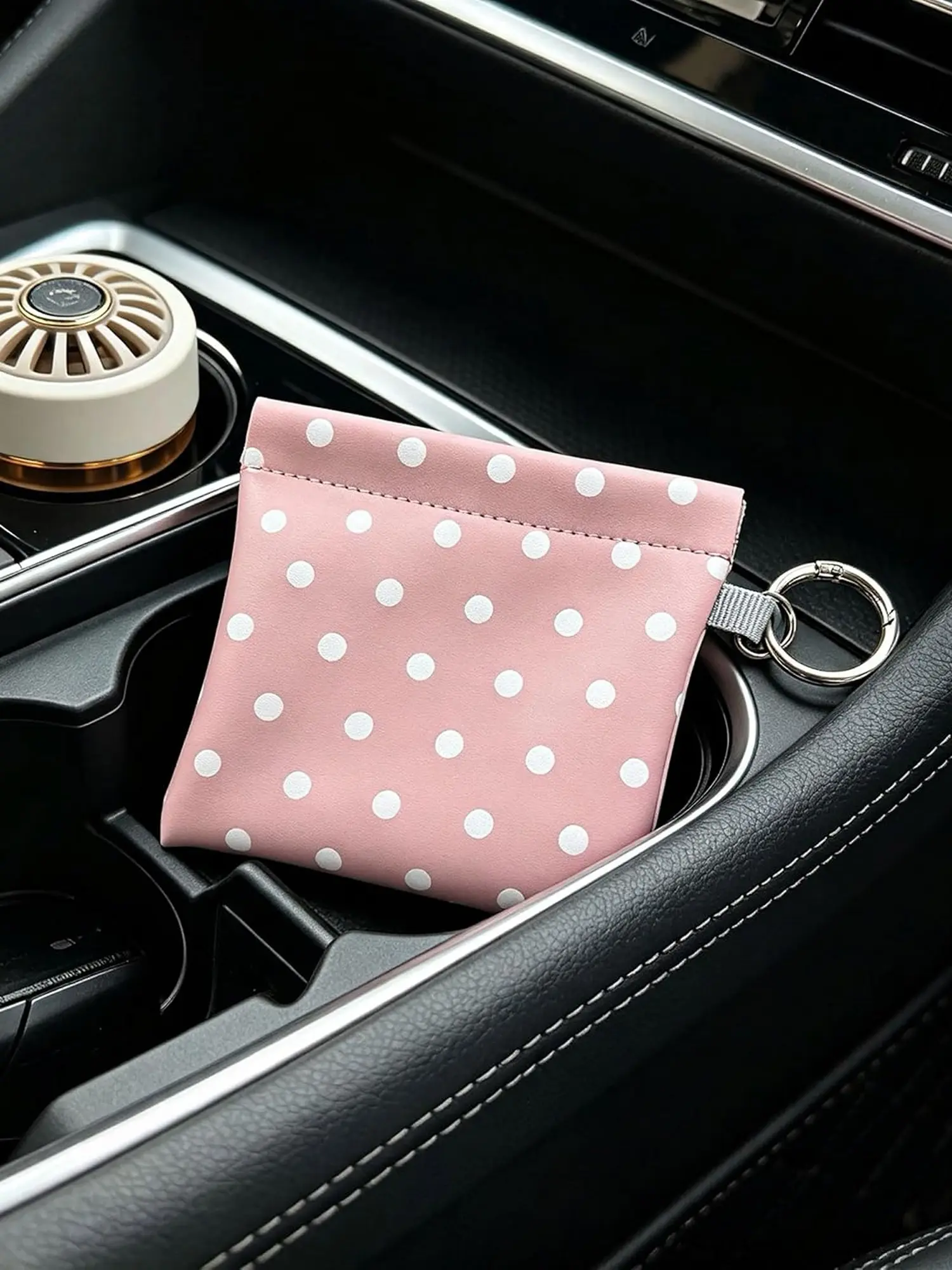 Adorable Polka Dot Coin Purse, Women's Wallet, Soft PU Material, Multi-Functional Organizer, Compact and Stylish Accessory
