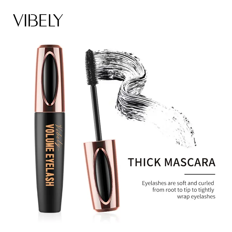 Black 4D Cool Mascara - Super Lengthening, Thickening, Curling Eyelash Makeup for Daily Beauty Routines Cosmetic