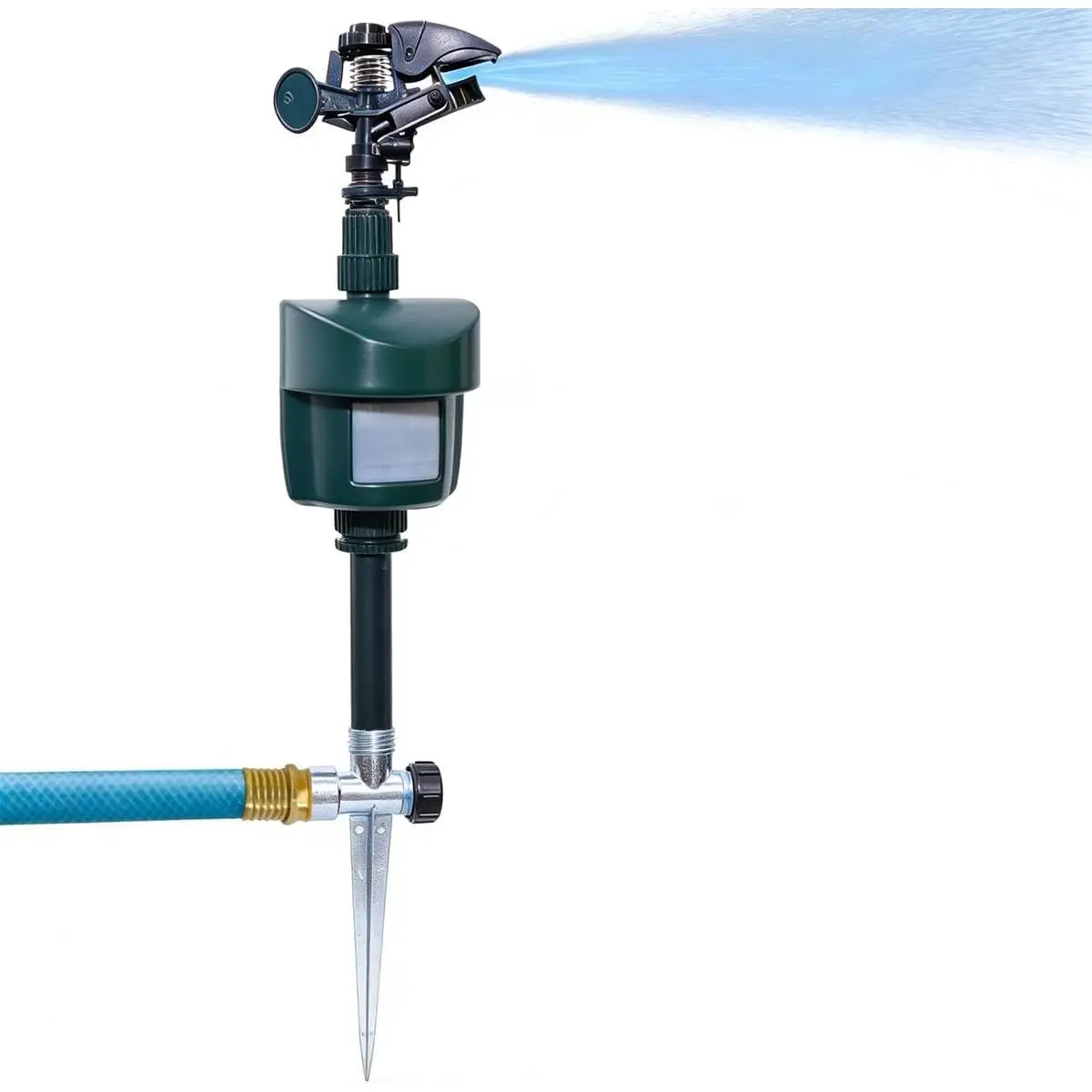 Motion Sensor Sprinkler, Garden Water Sprayer with Stake, Automatic Animal Sprinkler Color Green