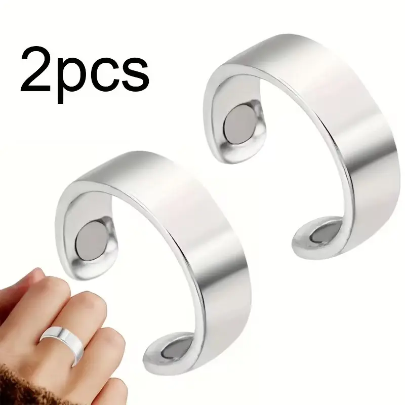 2pcs Finger Pressure Snoring Rings, Improve Sleep Quality, Battery-Free, Ergonomic Design, Comfortable Wear, Enhance Sleep Experience, Durable