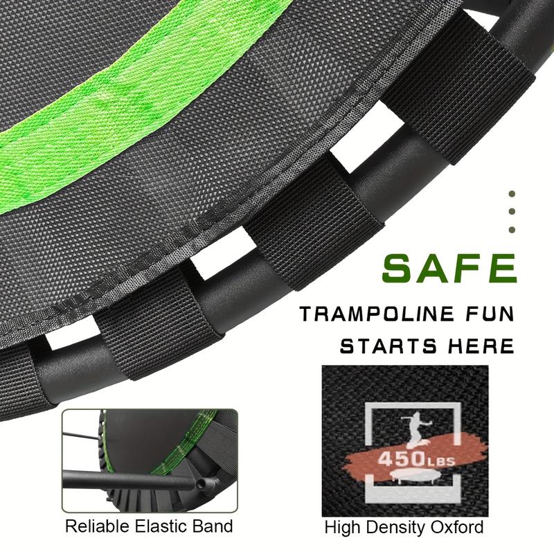 Fitness Trampoline High-Quality 40" Collapsible Mini Trampoline,- Stable & Quiet for Indoor/ Trampoline for Outside adjustable foam handle fitness rebounder exercise trampoline Home Workout Equipment Calisthenics Tools