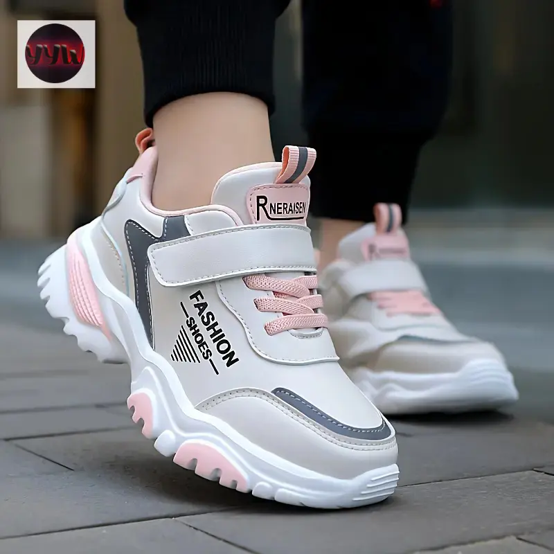 YYW1 [ Sneakers] Warm Autumn Sneakers Girls |           Plush Lining, Tape Closure, Casual Shoes Youngsters, Sizes 28-39