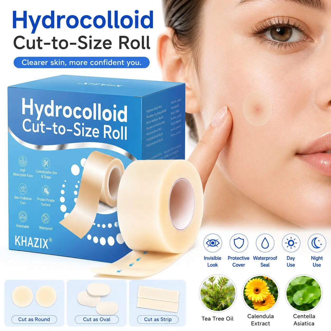 Skin Care Patches, Cover Facial Blemishes, Waterproof, Ultra-Thin, Strong Adhesion, Suitable for All Skin Types, Acne Patches