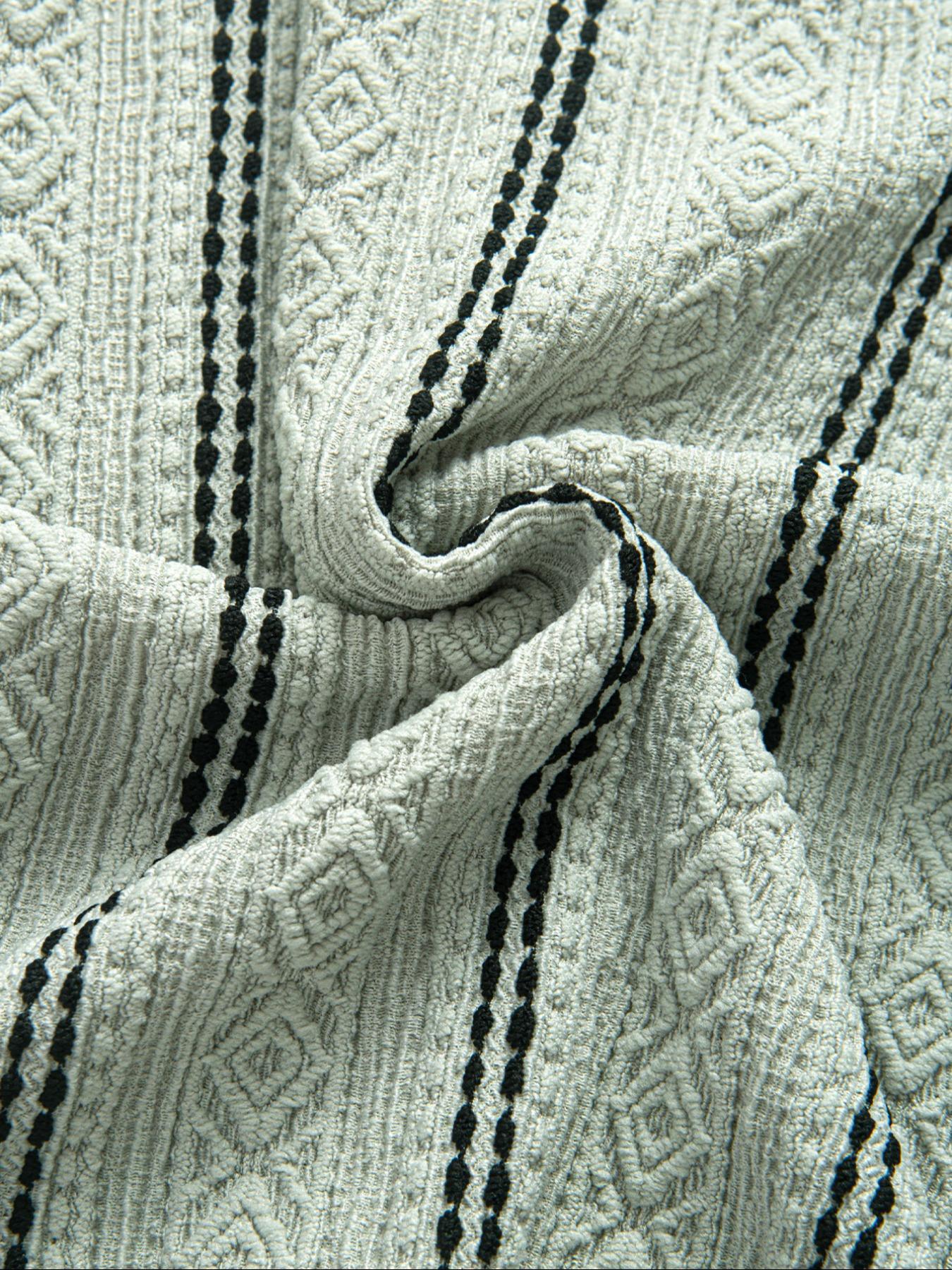 Men's Regular Fit Stripes Print Short Sleeve Polo Shirt Outfit, Casual Fashion Comfy Top for Summer, Men's Clothes for Daily Wear