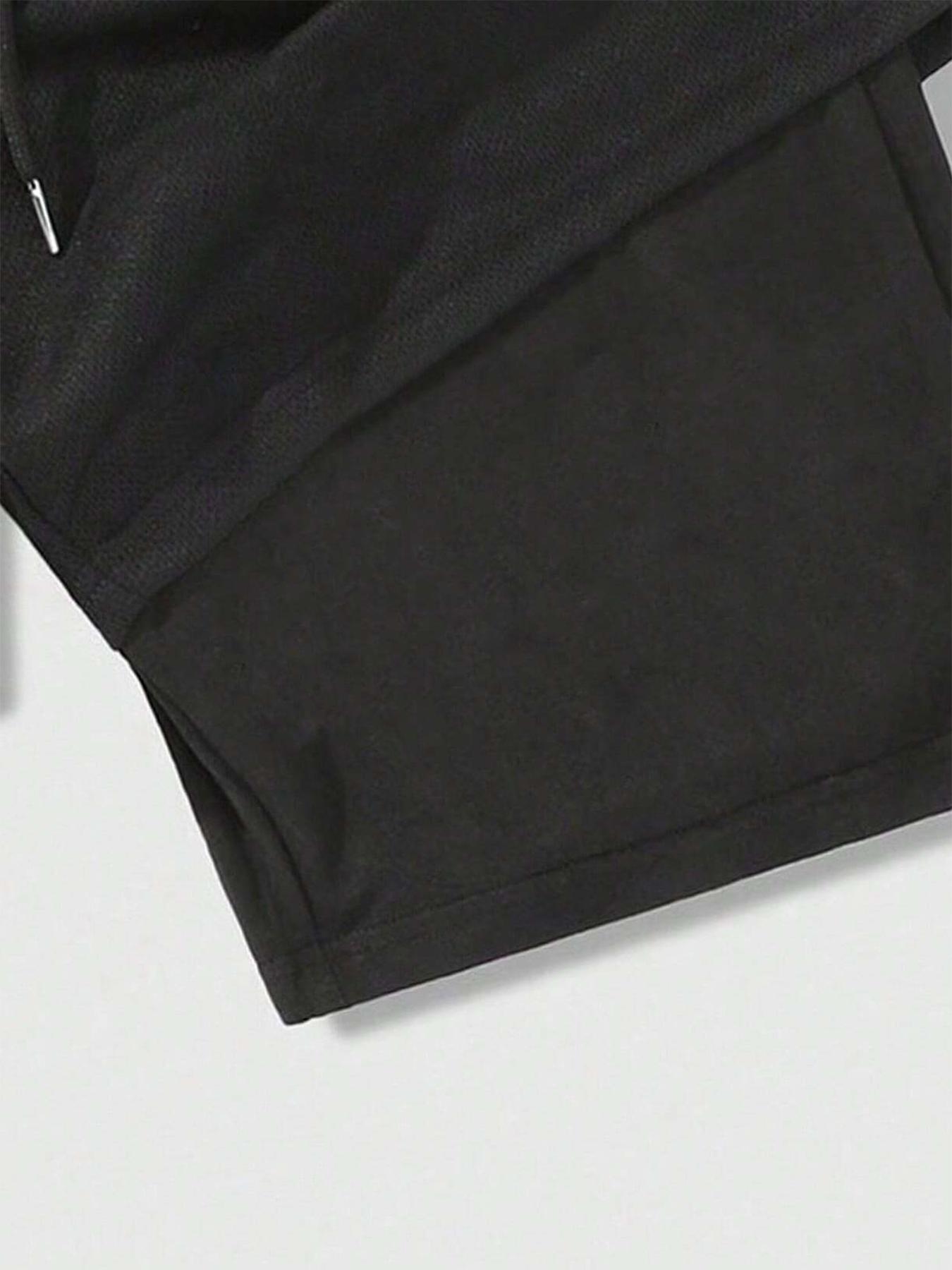 Men's 2 in 1 Graphic & Letter Print Drawstring Waist Shorts, Regular Fit Casual Quick Drying Breathable Shorts for Gym Workout Running, Men's Bottoms for Spring & Fall
