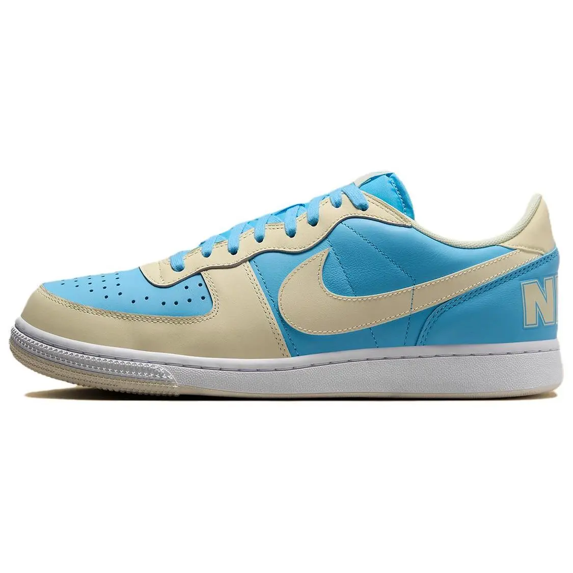 Nike Terminator Low Men's Comfortable Soft Skate Shoes in Blue and Beige Verifiable, with credentials and supporting global authentication