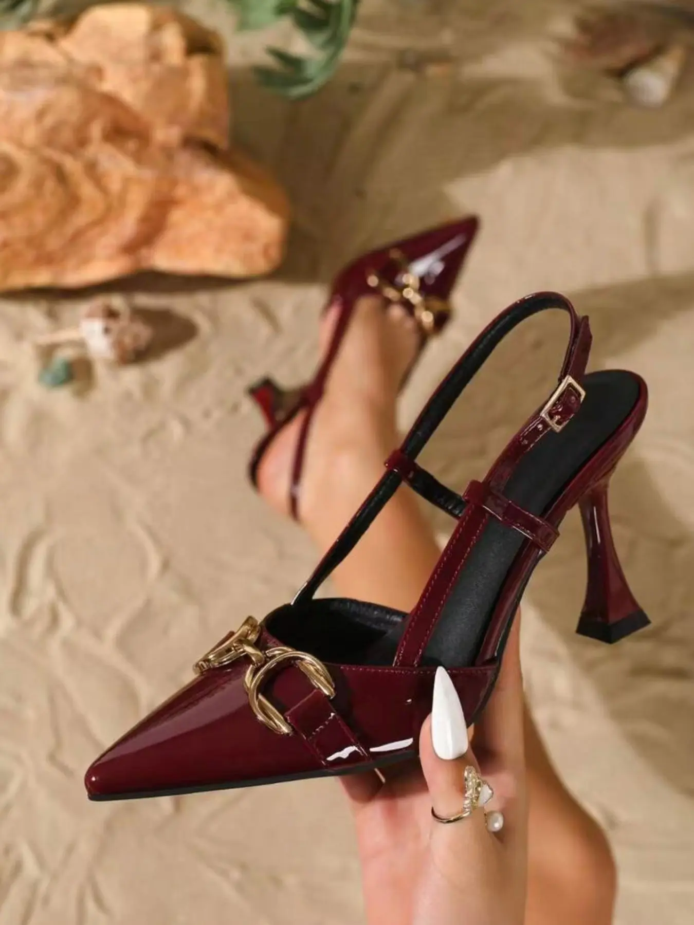 Elegant Women's High Heel Sandals, Classy Sandal, Buckle, Fish Tail Heel, Office Party Evening Wear, Versatile Stylish Footwear, Buckle Heeled Sandals