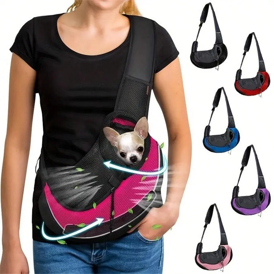 Breathable Dog Harness Backpack, Portable Pet Shoulder Bag, Ideal for Small to Medium Pets, Cute Puppy Carrier, Outdoor Pet Travel Bag, Outdoor Animal Carrier