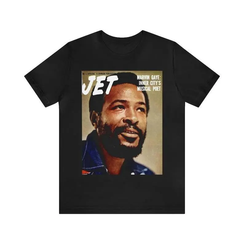 Marvin Gaye Abstract Graphic T-Shirt, Unisex Casual Loose Fit 100% Cotton Tops, Smooth Seamless Short Sleeve Round Neck Design