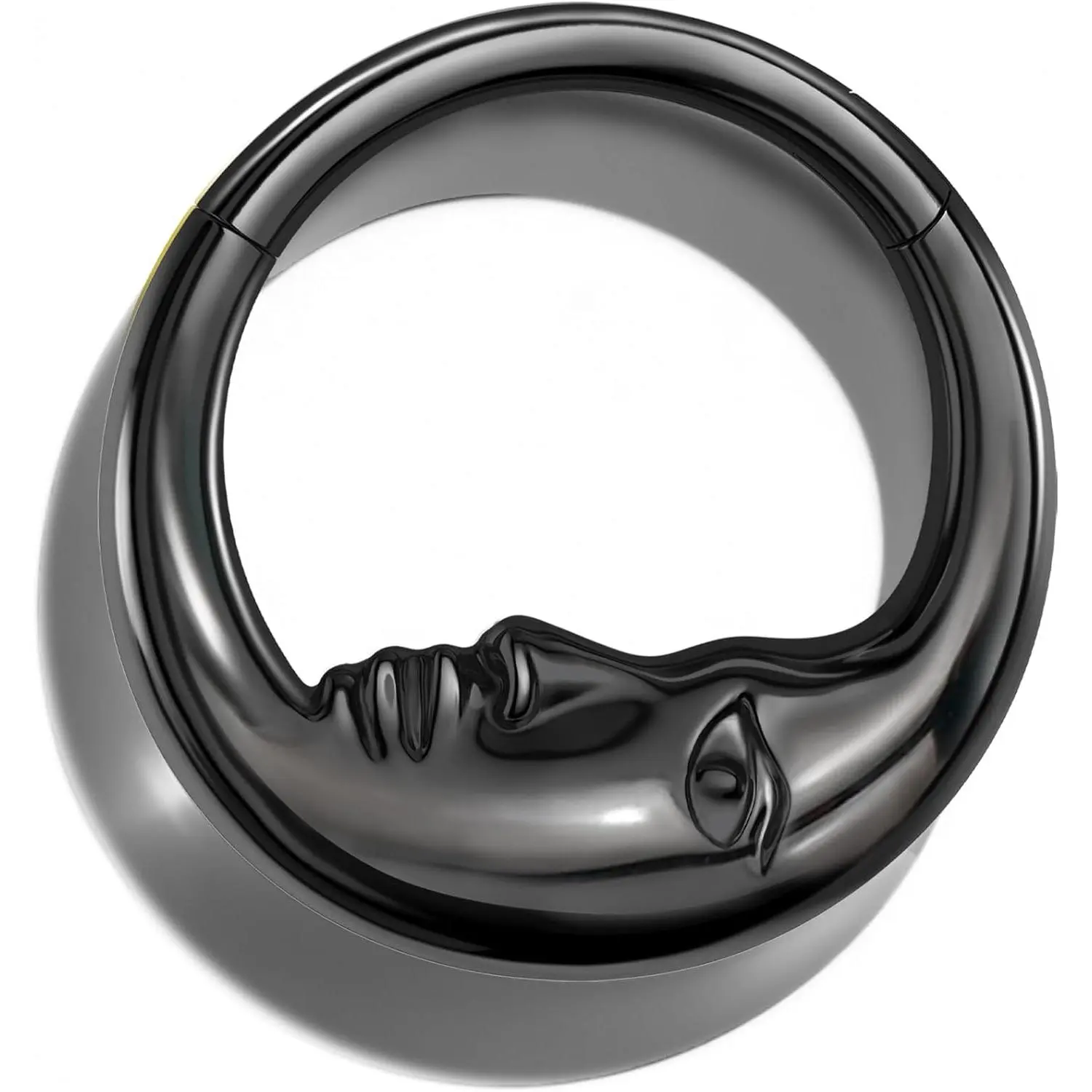 Moon  G23 Solid Titanium Septum Ring 16G  Septum  Dainty Helix Daith Earrings for Women Daith   8/10MM