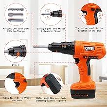 Kids Tool Set – 48 Piece Toddler Tool Set with Electronic Toy Drill& Tool Box,Pretend Play Kids Toys,Construction Kits Toys for Kids Ages 3 4 5 Years Old, Toddler Boy