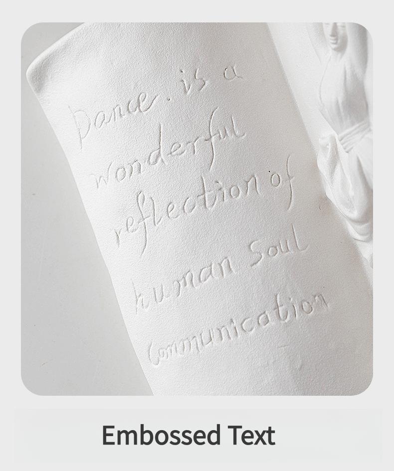 INS ceramic bookend stand creative human body vase home bookshelf desktop storage office bookend decoration