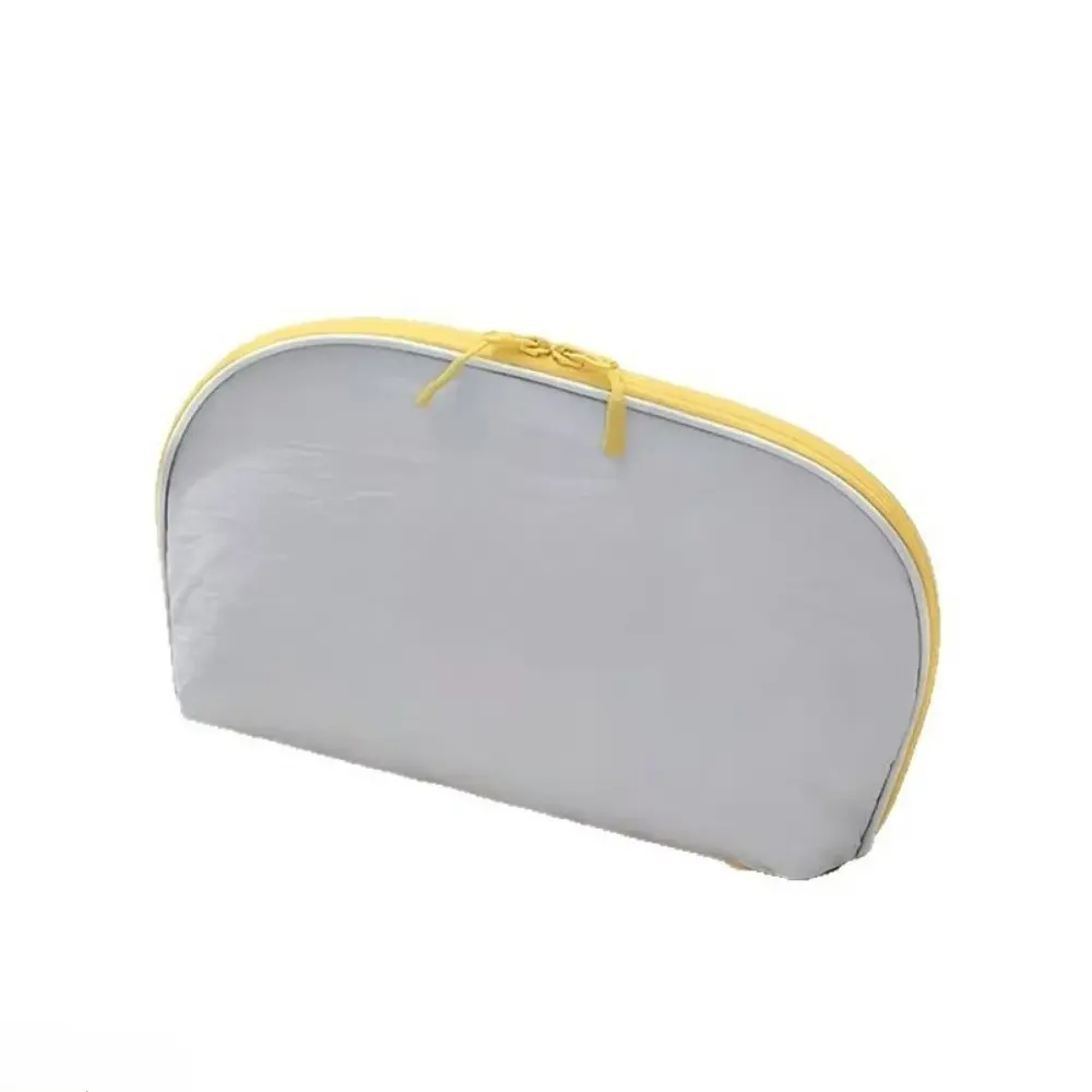 Foldable 3-In-1 Waterproof Travel Lingerie Storage Pouch - Full Opening, Multi-Compartment, Separated Grids Large Capacity Portable Organizer for Intimate Apparel, Bra, Panties, Socks for Trip, Daily Carry, Business Travel, Waterproof Fabric, Zipper Closu