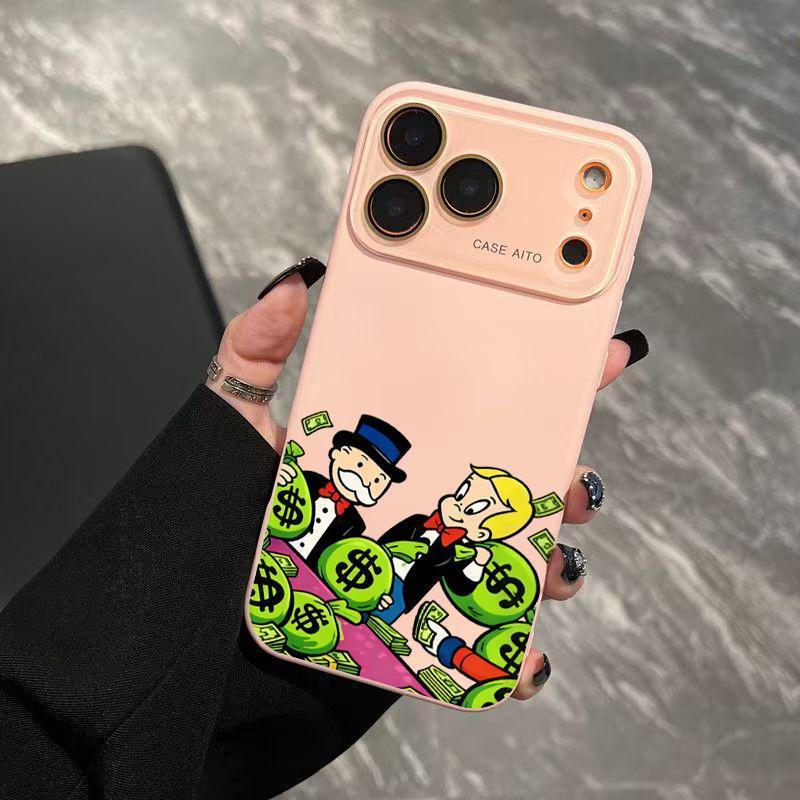 DarlingCase Graffiti Monopoly Print Phone Case Ultra Skin Friendly Touch All Inclusive Lens Compatible with IPhone 17 Pro Max, IPhone 16 Pro Max, 15/14/13/12 Stylish Protection for Your Device