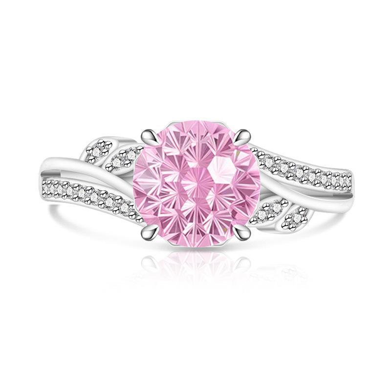 Intertwined Twisted Band Statement Ring Floral/Vine-inspired Hidden Overlap Adjustable Band (US 5-10), Spring Jewelry Sparkling Bypass Promise Ring, Cute Aesthetic Gift for Women