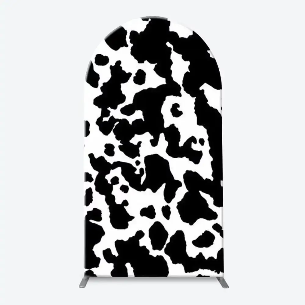 Double Sided Cow Print Arch Tapestry - 2.6x6ft Classic Western, Country-Themed, Cowboy Charm, Decorative Country Tapestry for Birthday, Baby Shower Photo Booth Studio Props, Classic Western Tapestries, Country-Themed Tapestries