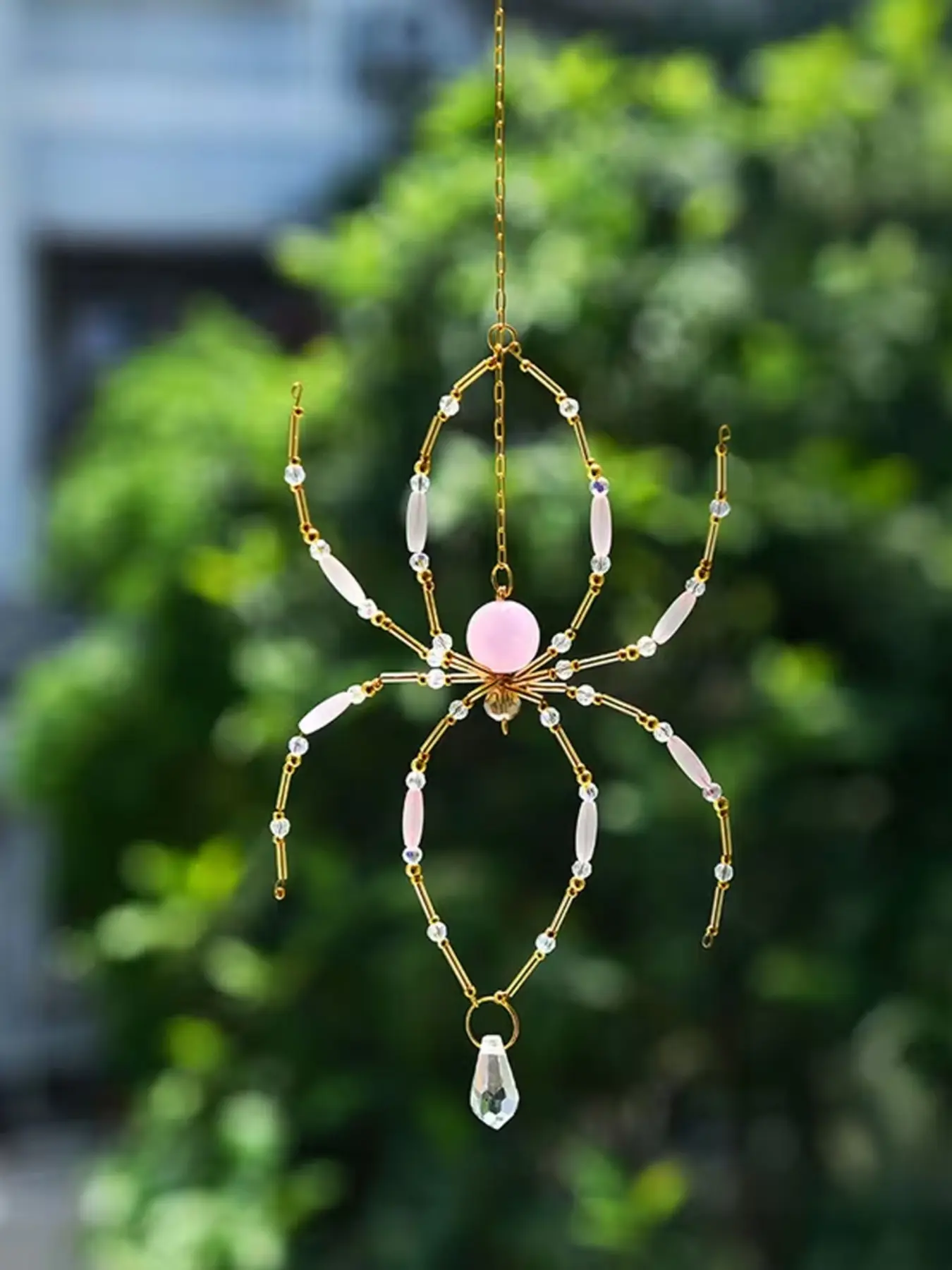 Handmade Beaded Spider Sun Catcher, Crystal Spider, Ideal Home Decoration, Hang in Windows, Gardens, Indoor and Outdoor