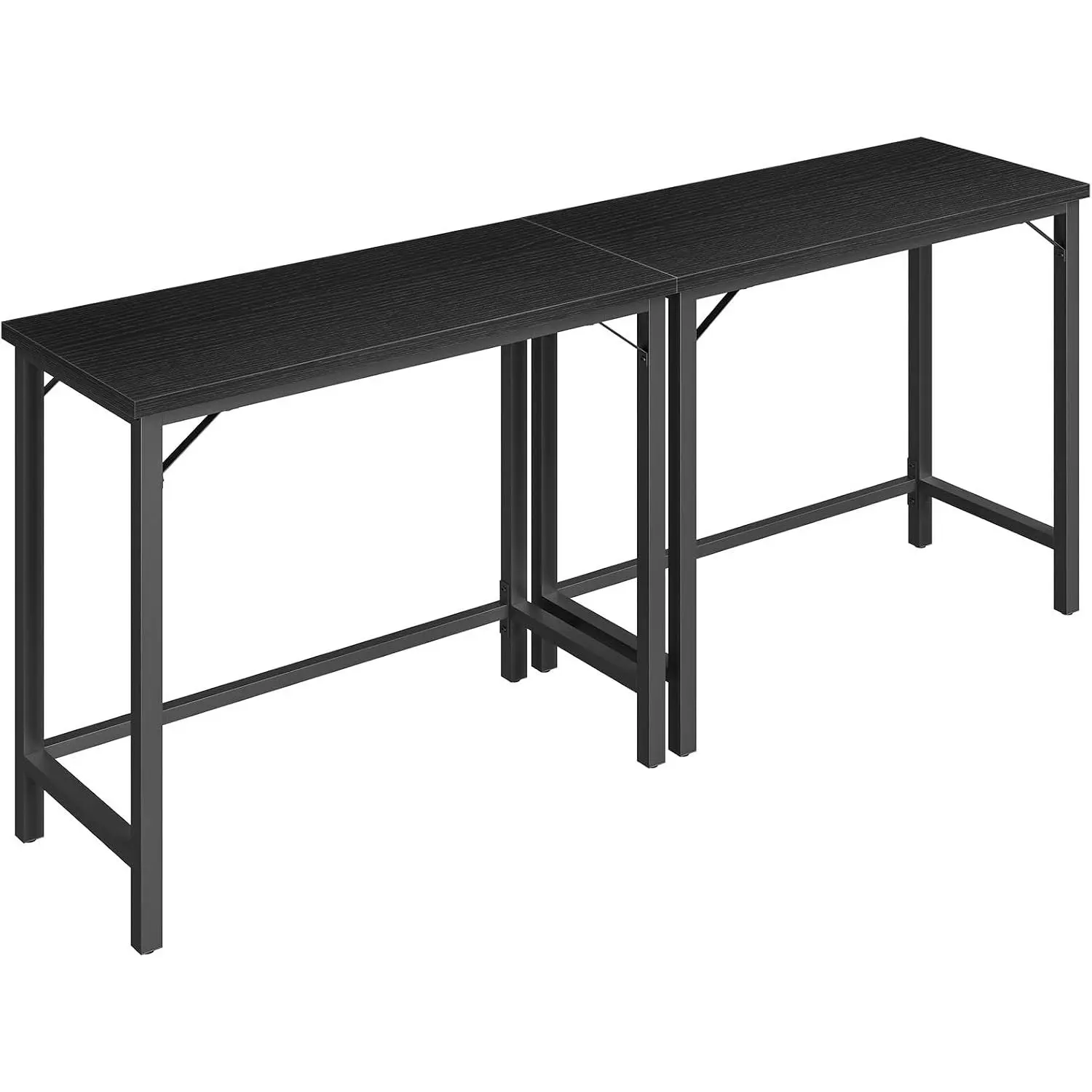 Narrow Bar Table, 63-Inch Pub Table for Dining Room, Counter Bar Tables with Sturdy Metal Frame, Connectable Bar Table, Multifunctional Console Table, Black BTBK1601