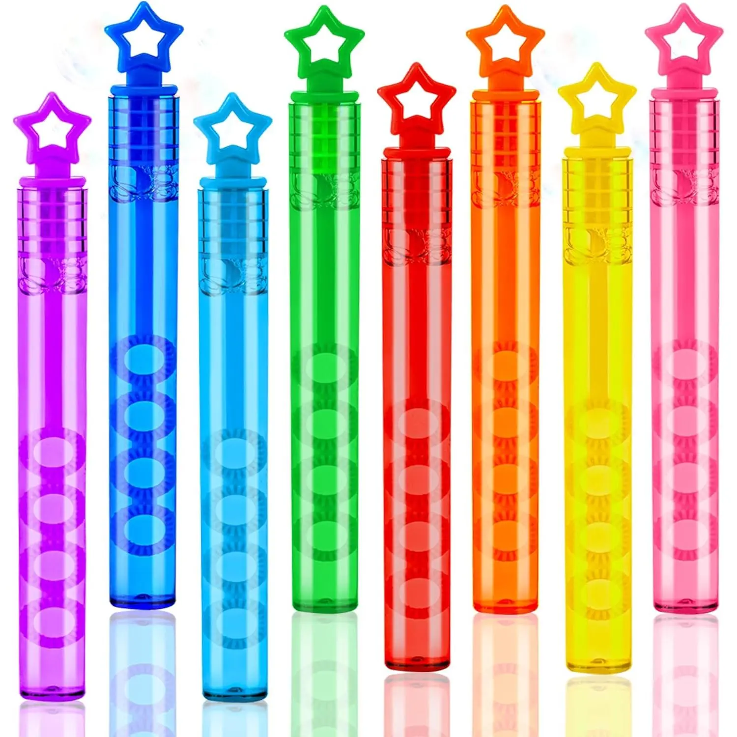 32 Pcs Mini Bubble Wands Party Favors for Kids,8-Color Bubble Stick, Thanksgiving and New Year, Theme Birthday, Wedding, Summer Girls and Boys Carnival, Outdoor Gifts for Studentsfidget toys