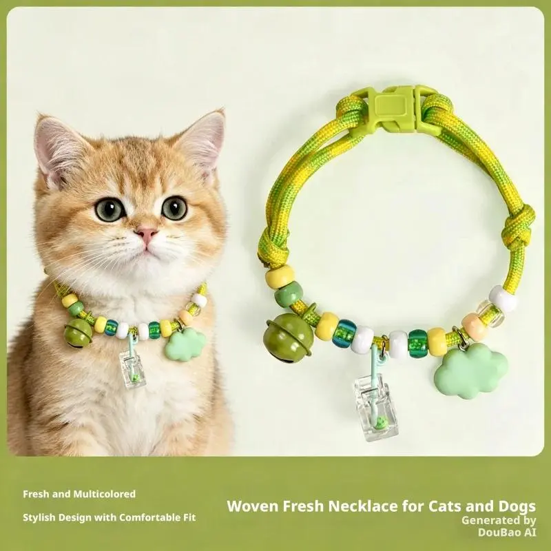 Anti-Wandering Bell Pet Collar for Cats And Dogs Breathable Comfortable Non-Constricting Design Refreshing Neck Collar