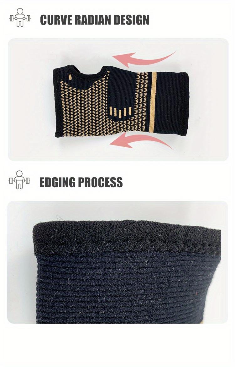 Copper-colored wrist compression sleeve (1 piece), elastic wrist support sleeve, wrist and hand compression sleeve, suitable for sports, gym workouts, typing, and daily activities